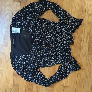 NWT black crop top